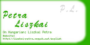 petra liszkai business card